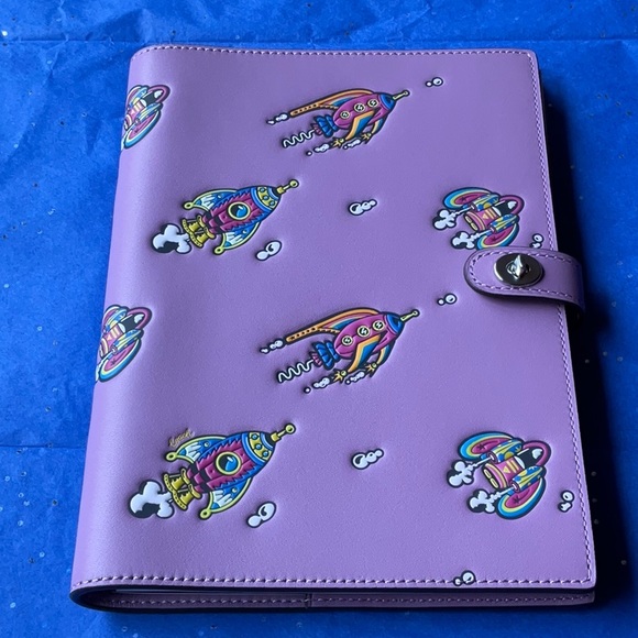 π COSMIC COACH NOTEBOOK WITH ROCKET PRINT π NWT π - Picture 12 of 16